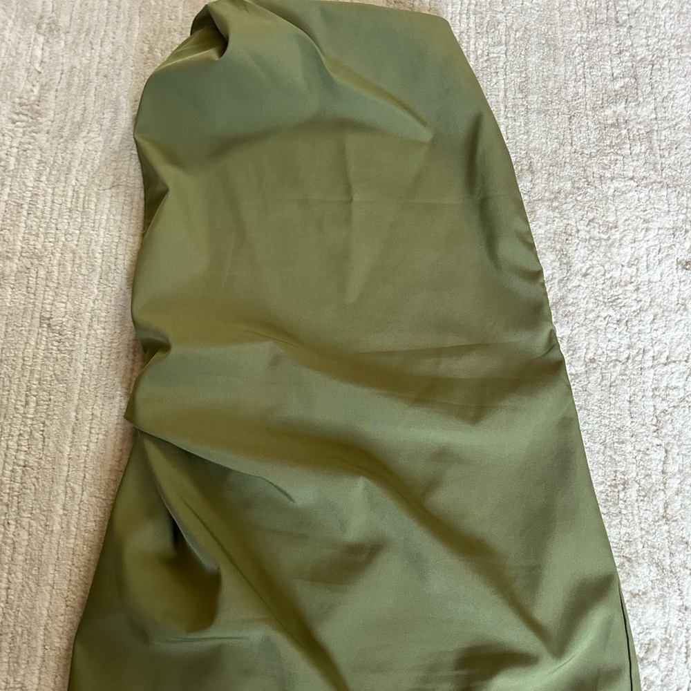Olive Green Women's backless mini dress